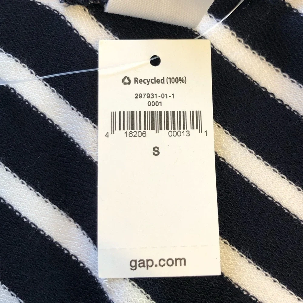 GAP Women’s NWT Navy/White Knee Length Dress With Opening in Back Size Small